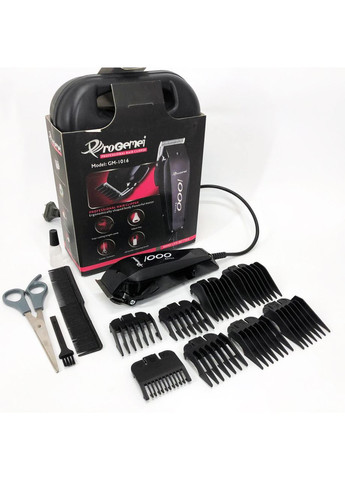 Машинка для стрижки провідна з насадками для волосся та бороди GM-1016 Pro + Ножиці та Гребінець Gemei (365812757)