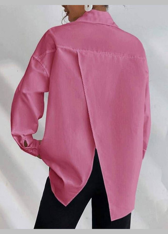 Розовая женская рубашка из софта цвет малина р.48/50 451188 New Trend