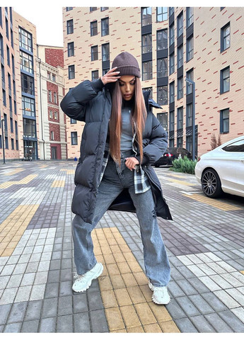 Черный зимний Пуховик No Brand