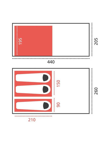 Палатка трехместная Helena 3 Mojave Desert (DAS302047) Grand Canyon (339620521)