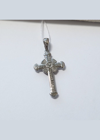 Серебряный прямой крестик Крест с распятием серебро 925 пробы Родированное 89102 2.59г No Brand (306741467)