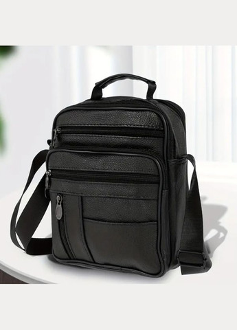 Сумка мужская кожаная на плечо Кросс Боди. Черная No Brand (322772654)