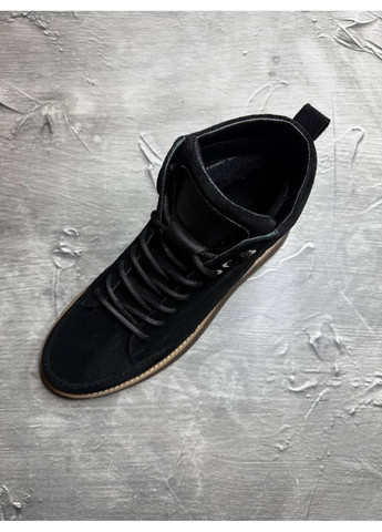 Черные ботинки натуральная кожа и замша,подкладка мех Україна