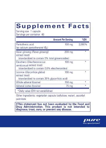 Вітаміни для надниркових залоз (ADR Formula) 60 капсул Pure Encapsulations (361116087)