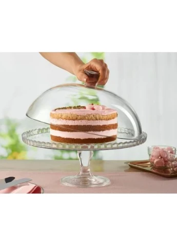 Тортовница стеклянная на ножке с крышкой Patisserie (95200) Pasabahce (334005144)