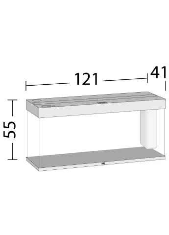 Акваріум прямий RIO 240 LED, 121х55х41см, 240 л Juwel (299721876)