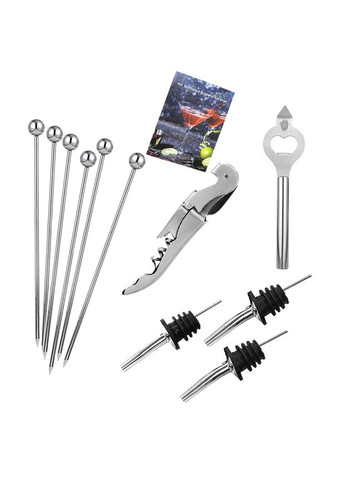 Набір для бара МС-18 з 19 предметів із підставкою інвентар бармена 28 шт. Youchen (335365866)