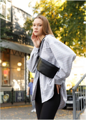 Сумка на пояс водостійка бананка чорний No Brand (314454947)