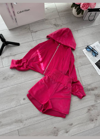 Женский велюровый костюм с шортами No Brand С1527-061/2 (342371649)