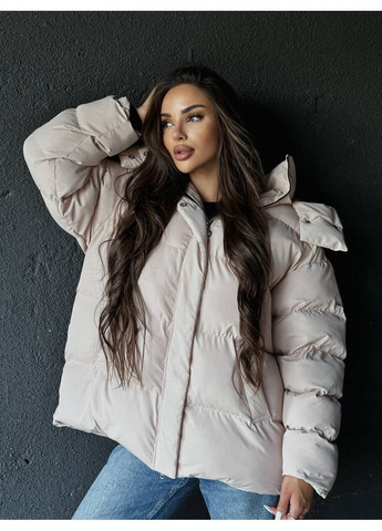 Світло-бежевий зимній Пуховик Vakko