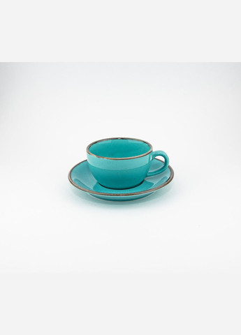 Набір кавовий чашка 207мл з блюдцем 16см Seasons Turquoise 222105 Porland (277949190)