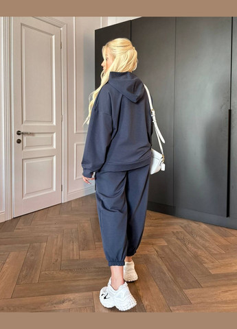 Трендовий жіночий костюм оверсайз із худі та джогерами InFashion Спортивний костюм (316051367)