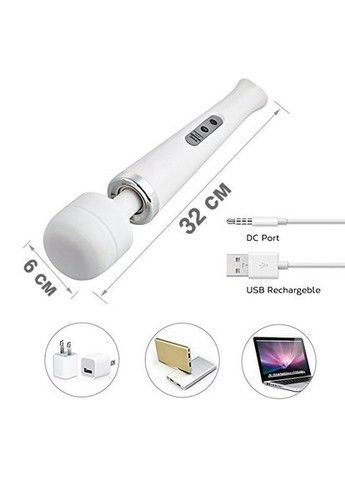 Вібратор мікрофон великий для клітру на акумуляторі USB Magic Power потужний вібромасажер Hitachi (303909042)