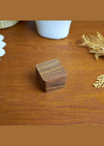 Дерев'яна Коробочка футляр для кілець шкатулка, скринька для каблучки для пропозиції або весілля No Brand (338436873)