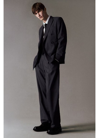 Белая классическая, кэжуал рубашка однотонная H&M