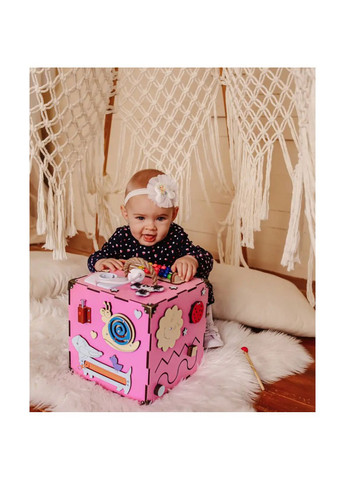 Развивающая игрушка Бизикуб TG200162 23х23х23 см Розовый Temple Group (315761700)