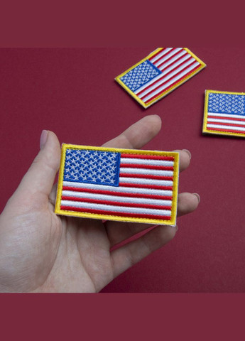 Набір шевронів 2 шт на липучці Прапор США 5х8 см вишитий патч нашивка нашивка шеврон Америки IDEIA (275870188)