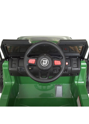 Дитячий електромобіль Джип до 35 кг із двома моторами для хлопчиків та дівчаток комбінований зелений Bambi Racer (368760183)