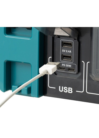 Інвертор живлення з виходом 220 В BAC01 (1400 Вт, USB, Type-C, 12 В, 7.3 кг) Makita (305057619)