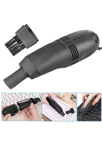 Міні пилосос USB для чищення клавіатури чорний (OK0017_1) No Brand (370718924)