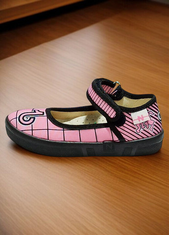Розовые детские тапочки для девочки на липучке Waldi