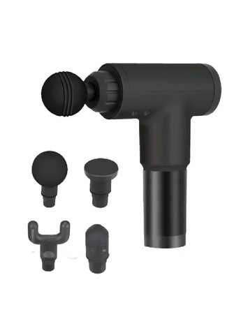 Комплект набір ручний масажер пістолет для тіла з насадками 4 штуки фітнес гумки для тренувань 5 штук (477797-Prob) Unbranded (300124900)