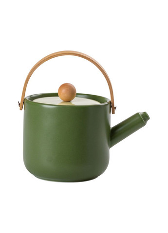 Чайний сервіз на 6 персон з бамбуковою обертовою підставкою, зелений HP-15-23 Yiwu (306848929)