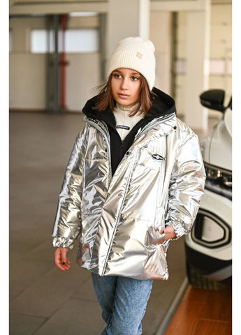 Сіра зимня трендова підліткова куртка — замір в описі GD/GL Модний простір