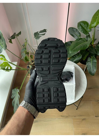 Чорні Осінні кросівки чоловічі і жіночі dolce & gabbana space black | дольче і габбана спейс чорні No Brand