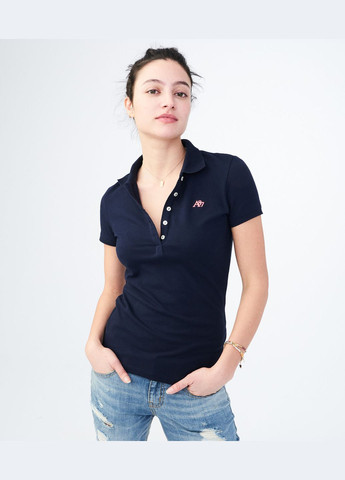 Темно-синяя женская футболка-поло Aeropostale