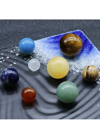 Планеты Солнечной системы из 9 натуральных камней, развивающий набор для детей, сувенир из камней для взрослых No Brand (365720981)