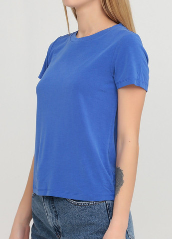 Синяя летняя футболка Monki