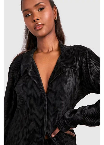 Черное кэжуал платье-кимоно Boohoo однотонное