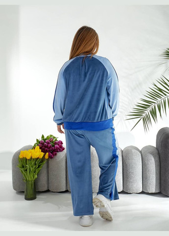 Жіночий велюровий спортивний костюм бежевого кольору New Trend (331869986)