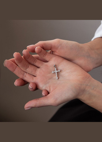 Серебряный крестик с фианитами 131909 Oniks (264022629)