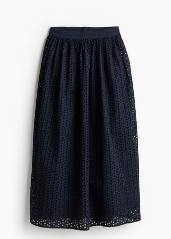 Темно-синяя праздничный однотонная юбка H&M