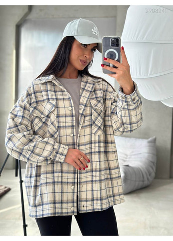 Синяя зимняя женская куртка куртка-рубашка №1 (синий) 2908241 Peony