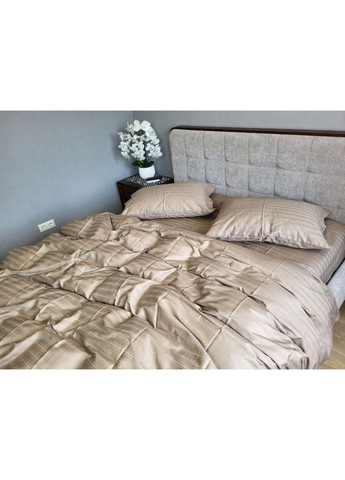 Постельное белье Мульти страйп сатин, PREMIUM Двуспальный размер, наволочки 50/70 No Brand (364217921)