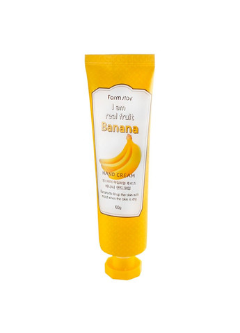 Крем для рук із екстрактом банана I Am Real Fruit Banana Hand Cream, 100 мл FarmStay (278048867)