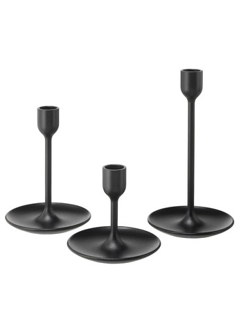 Свічники ІКЕА FULLTALIG чорний (40342134) IKEA (267903161)