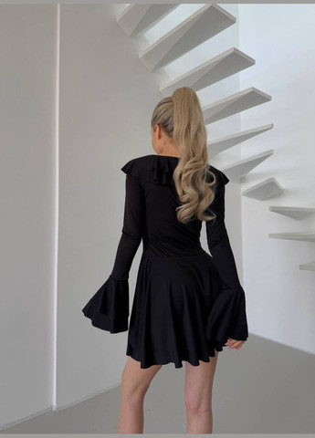 Чорна жіноча сукня No Brand однотонна