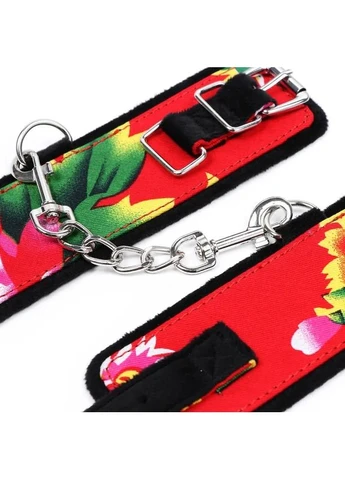 Кольоровий комплект кайданків Tropical Handcuffs With Chain Bdsm4u (381404775)