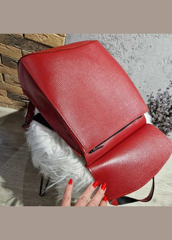 Красная кожаная женская сумка рюкзак трансформер через плечо Serebro (306642377)