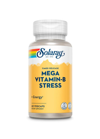 Комплекс вітамінів Mega Vitamin B-Stress - 60 vcaps Solaray (285736296)