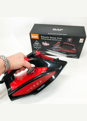 Праска з керамічною підошвою R.1233 потужність 2200Вт 320 мл. Колір: червоний RAF (364663914)