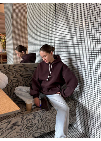 Теплое худое оверсайз с принтом на флисе MonCher (364864195)