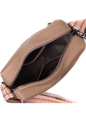 Невелика кросбоді на одне відділення для стильних жінок з натуральної шкіри бежева 22604 Vintage (329198822)