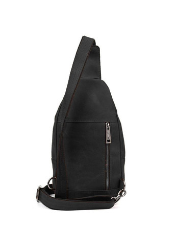 Мужской рюкзак слинг через плечо кожаный RА-4004-3md черный TARWA (306373220)