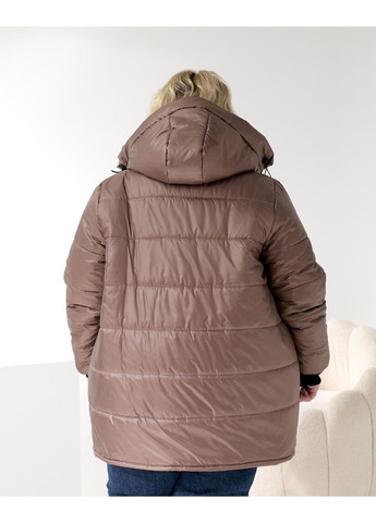 Темно-бежева демісезонна утеплена куртка, колір темно-бежевий Fashion