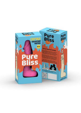 Свічка у вигляді члена MINI Pink 15 см Pure Bliss (355897781)